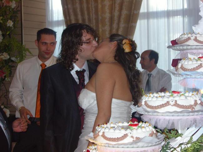 la boda!! el beso (bueno, uno de tantos...)